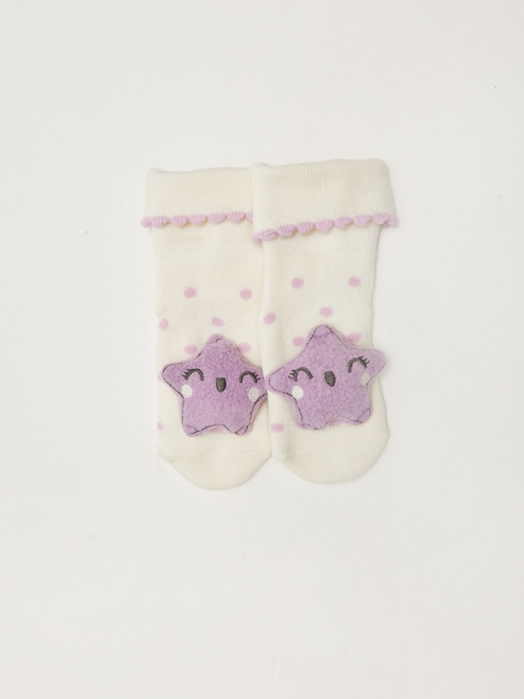 Baby Girl Home Socks with Toy