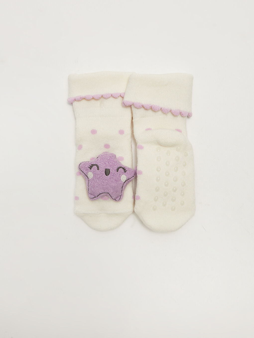 Baby Girl Home Socks with Toy-1