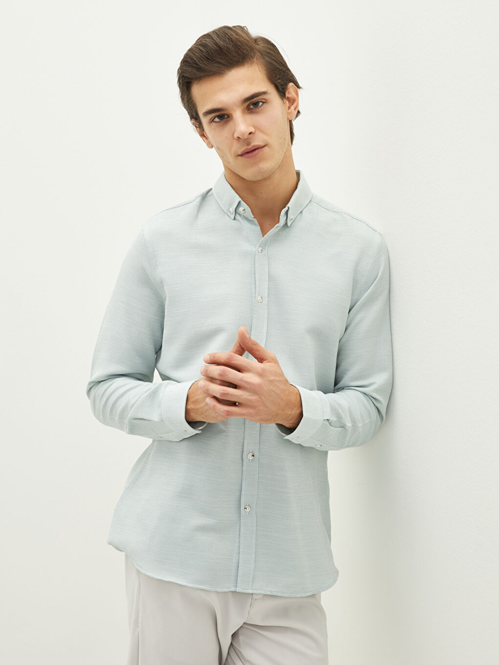 LCW Vision Slim Fit Long Sleeve Men's Shirt -W13296Z8-TSL
