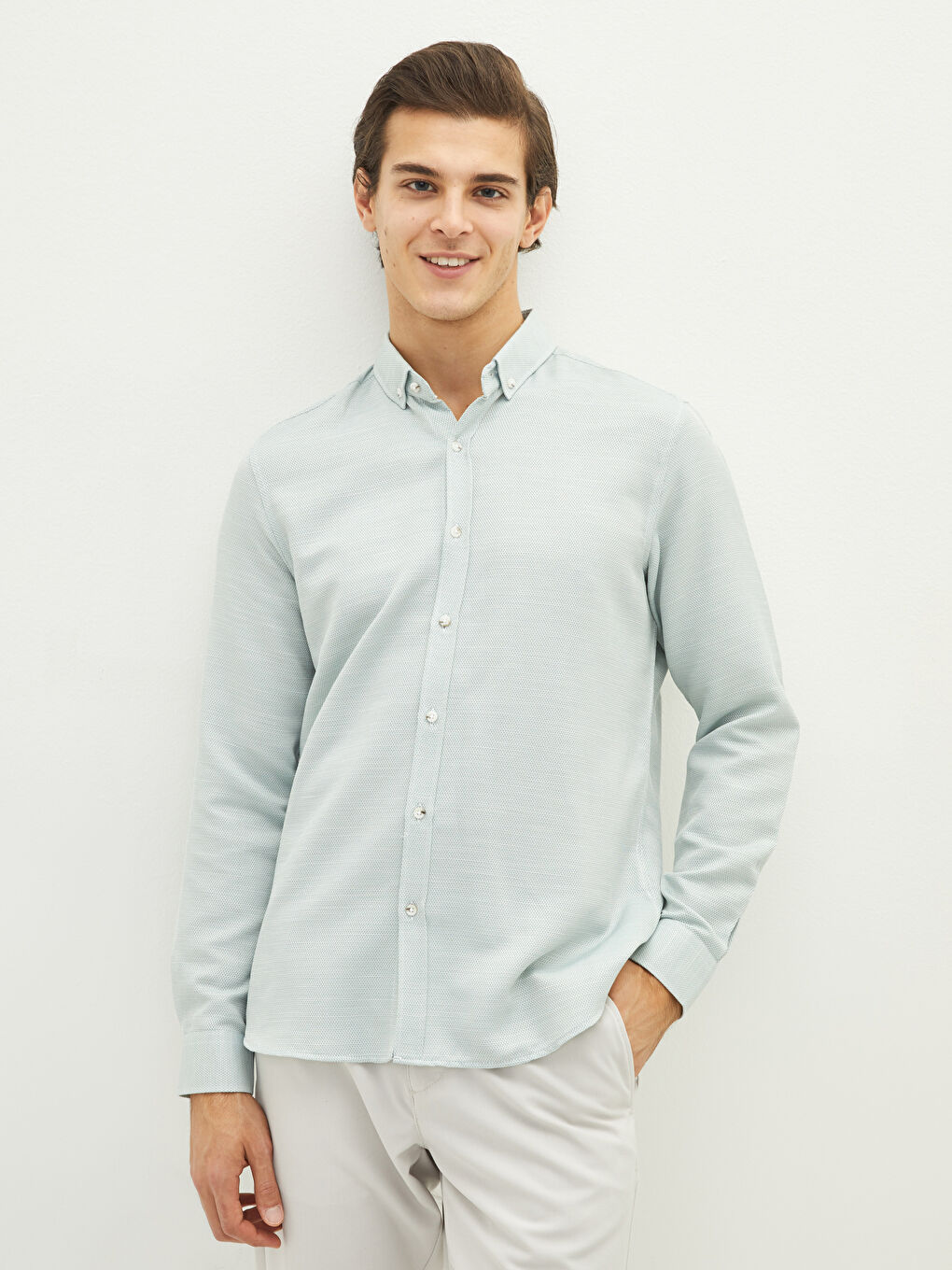LCW Vision Slim Fit Long Sleeve Men's Shirt -W13296Z8-TSL