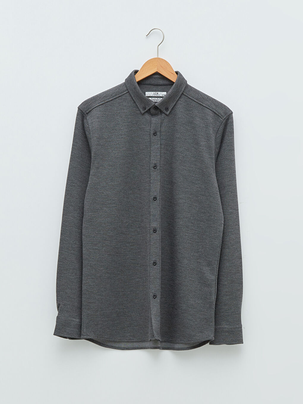 Slim Fit Long Sleeve Men's Shirt-5