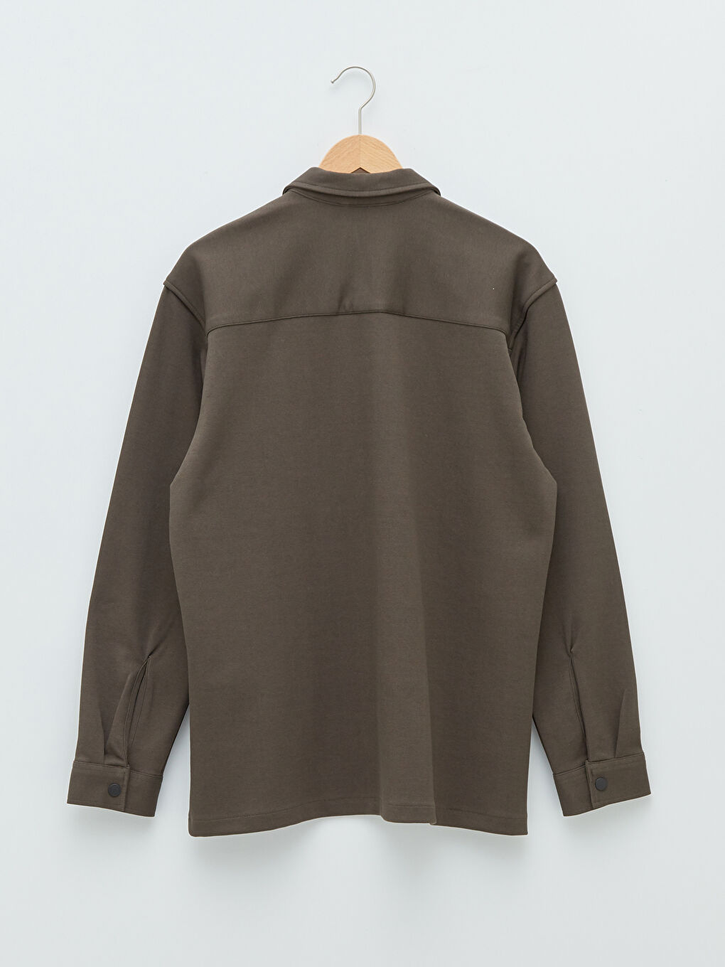 Haki Rahat Kalıp Uzun Kollu Erkek Gömlek Ceket-6