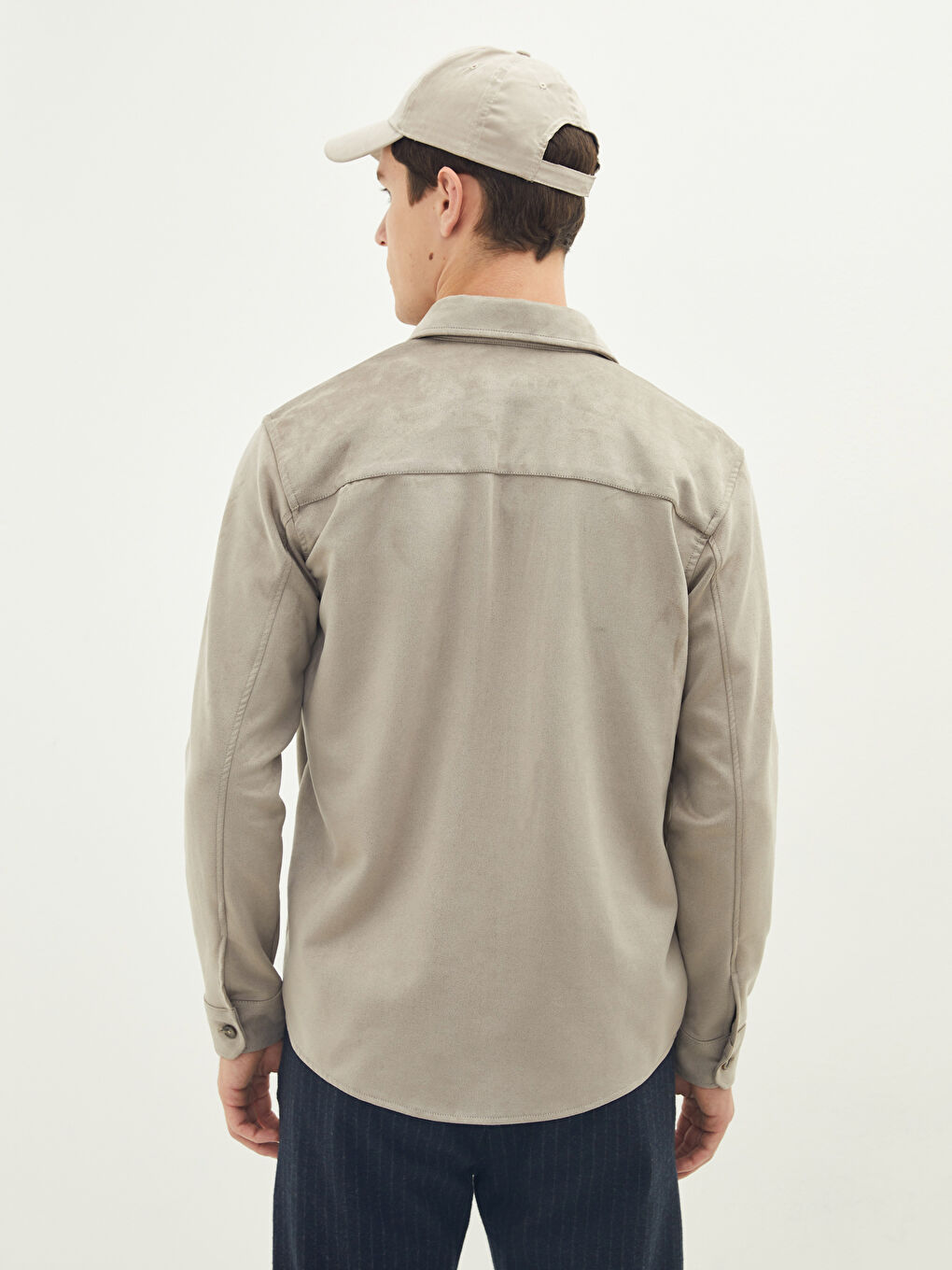 LCW Vision Comfortable Fit Suede Men's Shirt Jacket -W13336Z8-CSK
