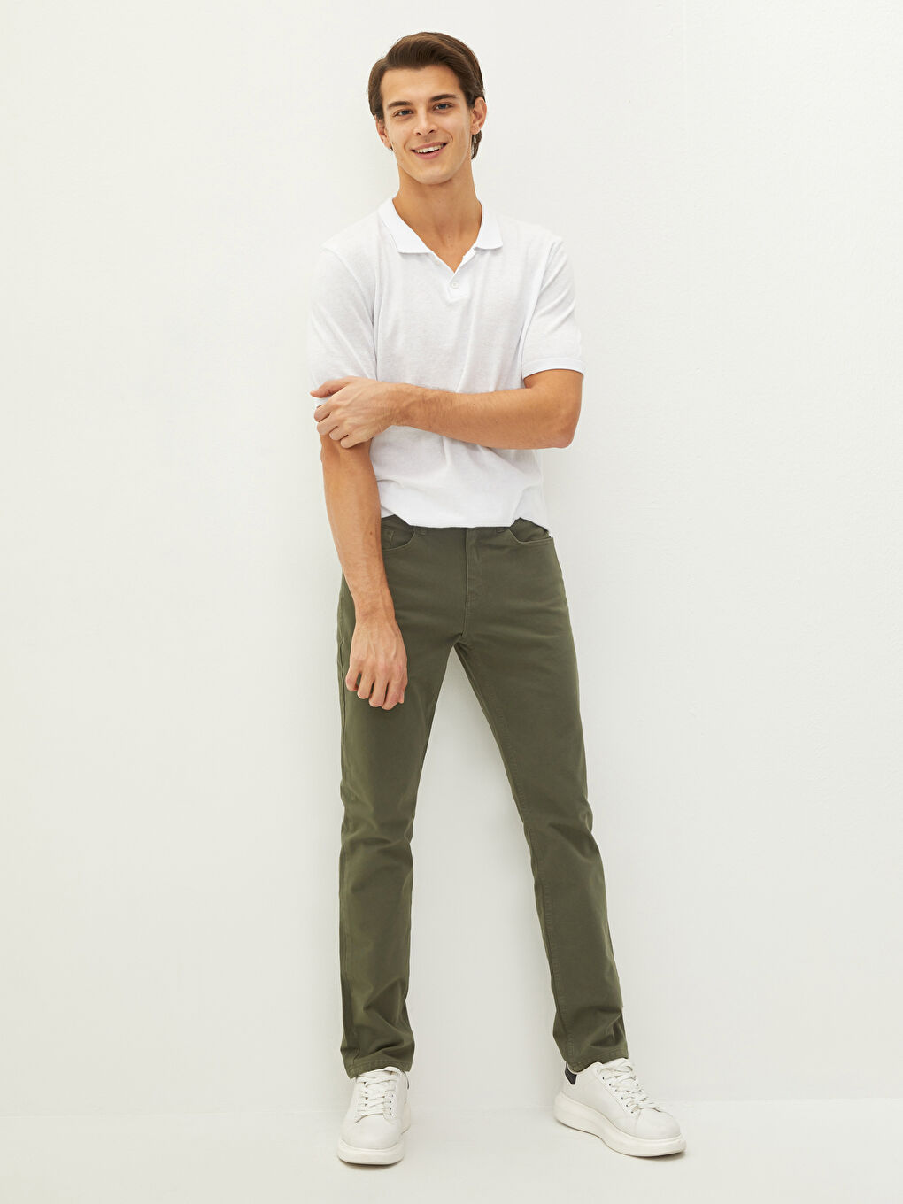 بنطلون تشينو جبردين رفيع - للرجال