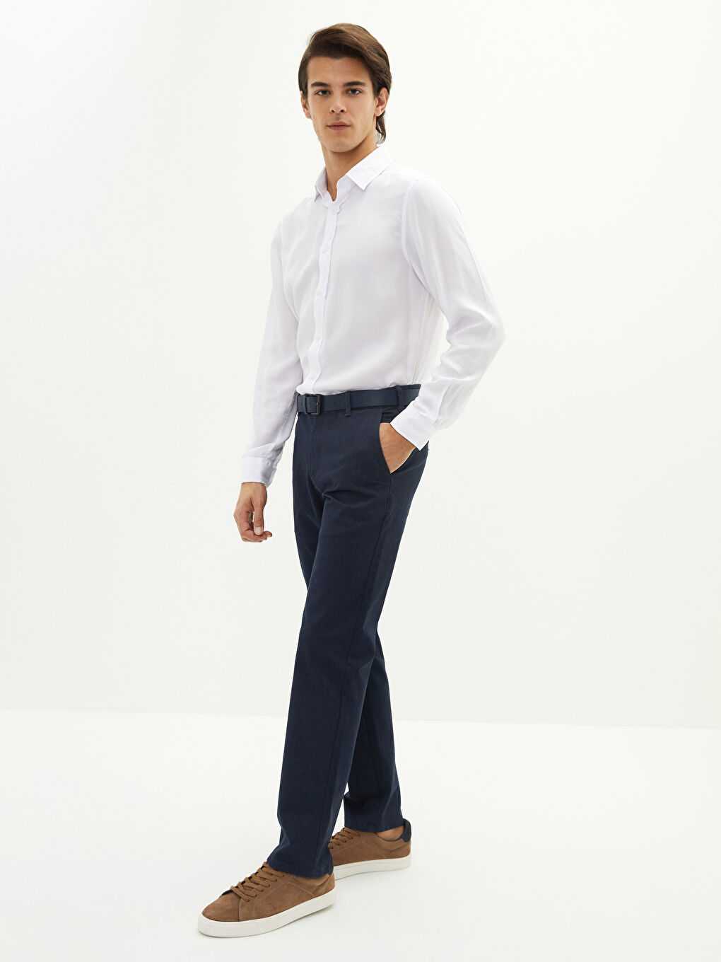 Брюки чино мужские из габардина стандартного кроя-1