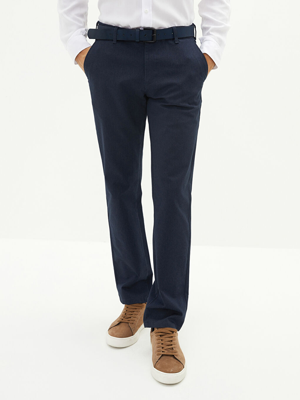 Брюки чино мужские из габардина стандартного кроя-3