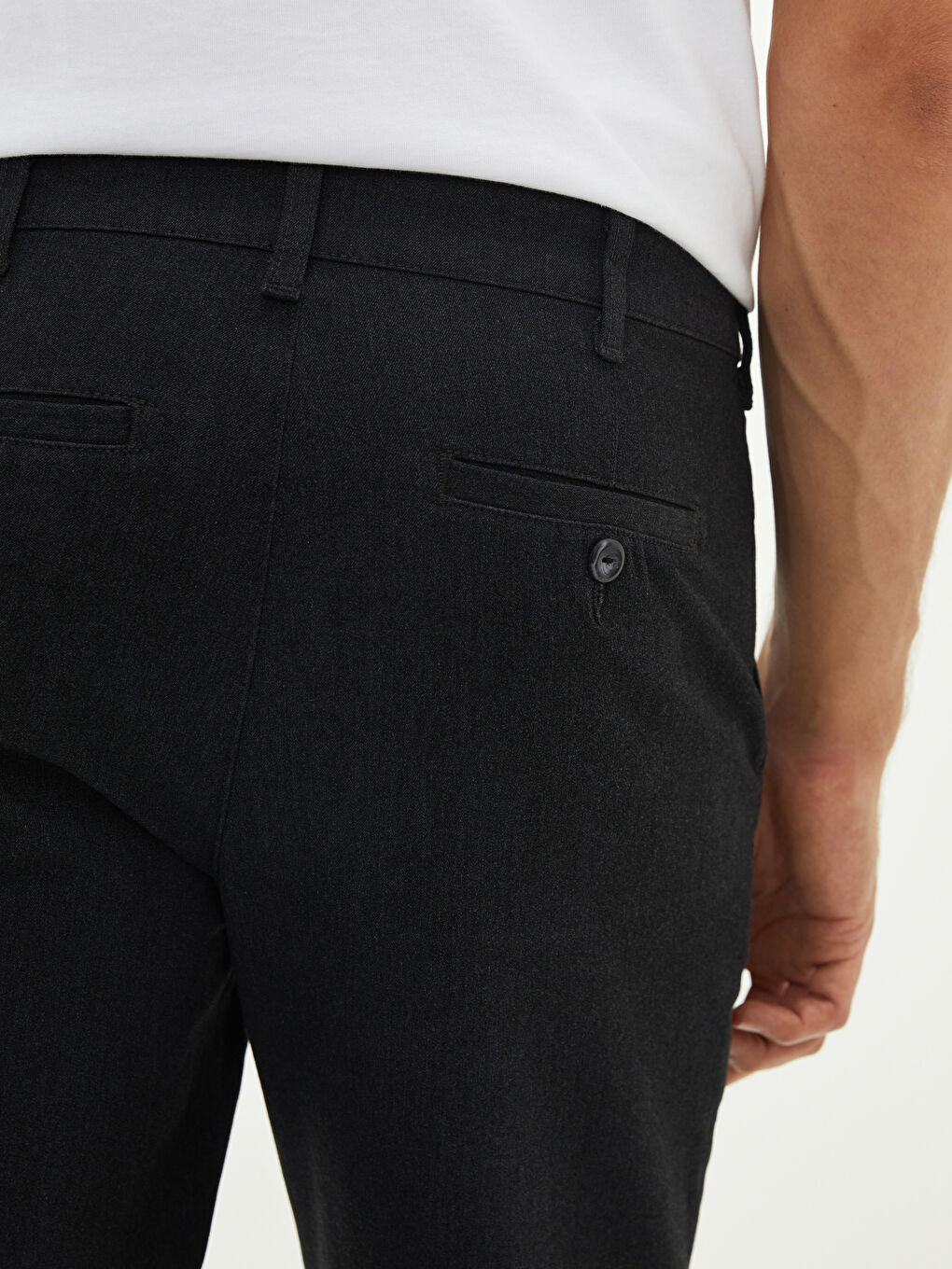 Antrasit Standart Kalıp Gabardin Erkek Chino Pantolon-2
