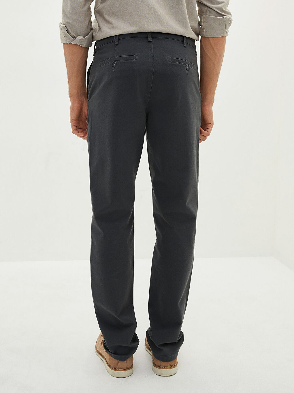 Standard Fit Gabardine Men's Chino Trousers-3