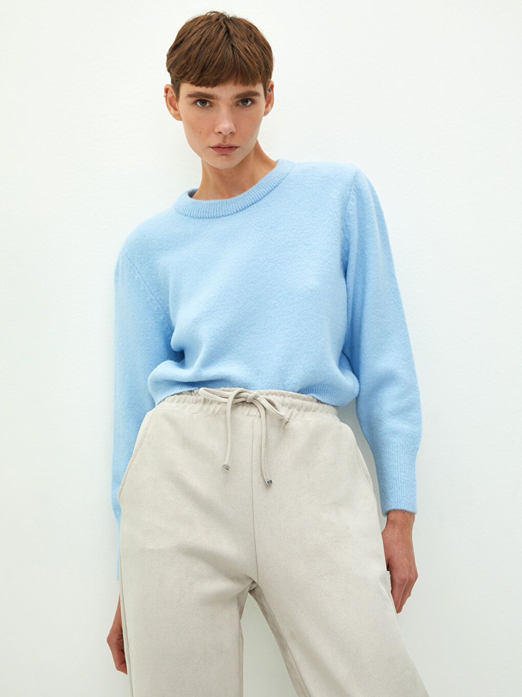 Crew Neck Regular Long Sleeve Women's Jumper-1