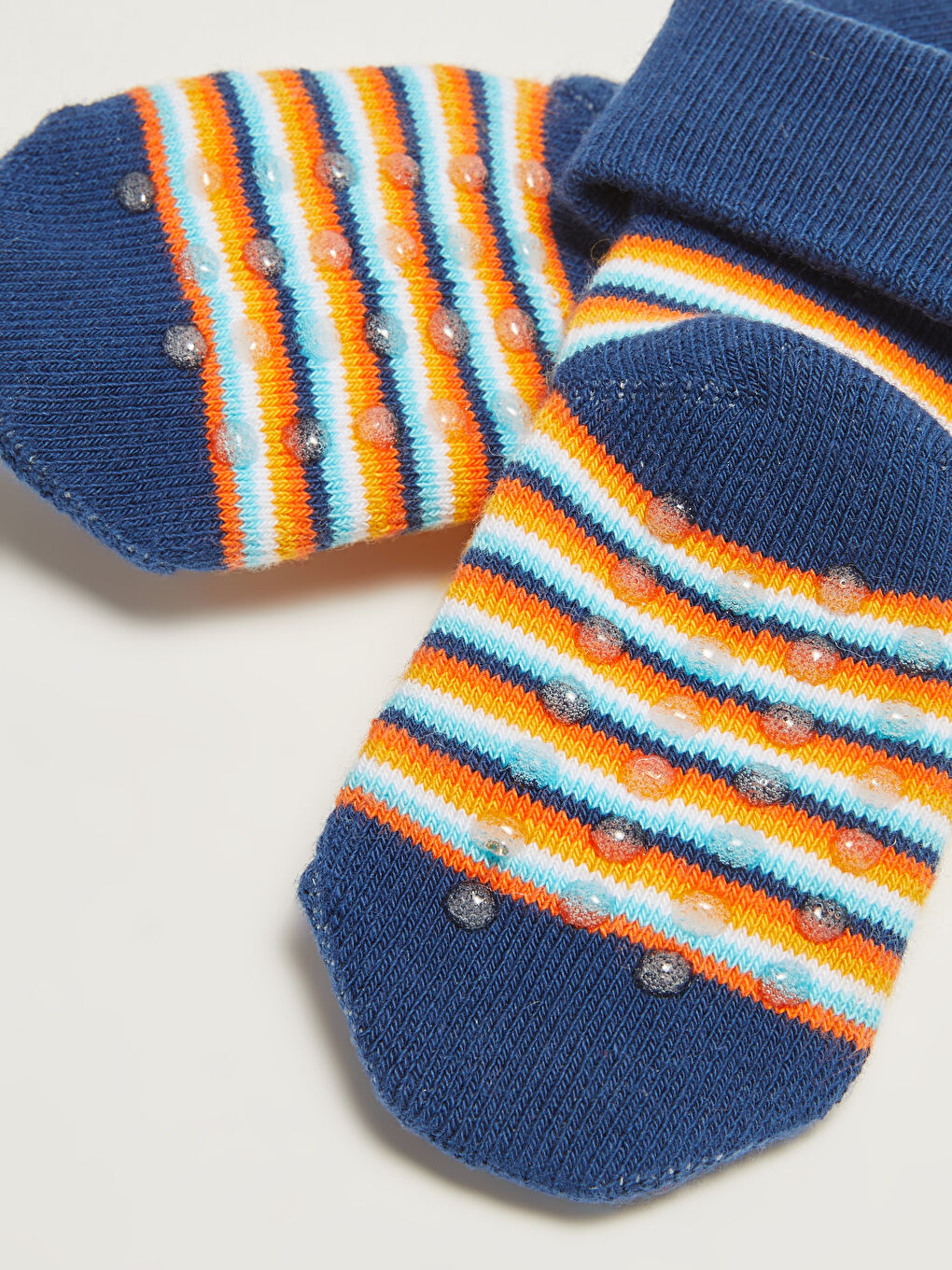 Gestreifte Baby Jungen Haussocken-2