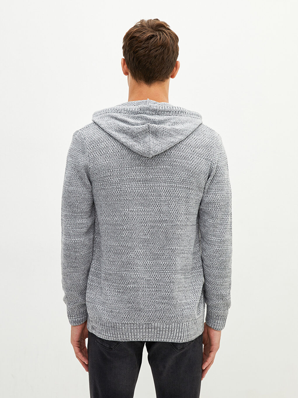 Hooded Long Sleeve Men's Knitwear Cardigan-9