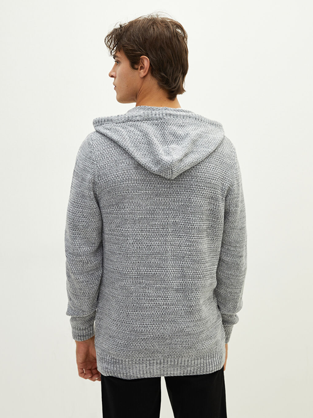 Hooded Long Sleeve Men's Knitwear Cardigan-8