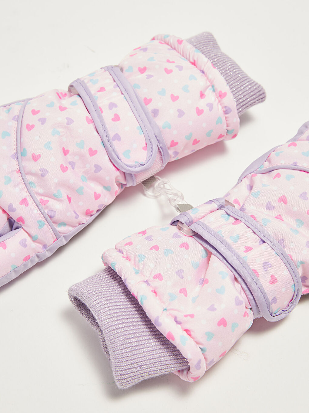 Қыздардың принтті қар қолғаптары-1