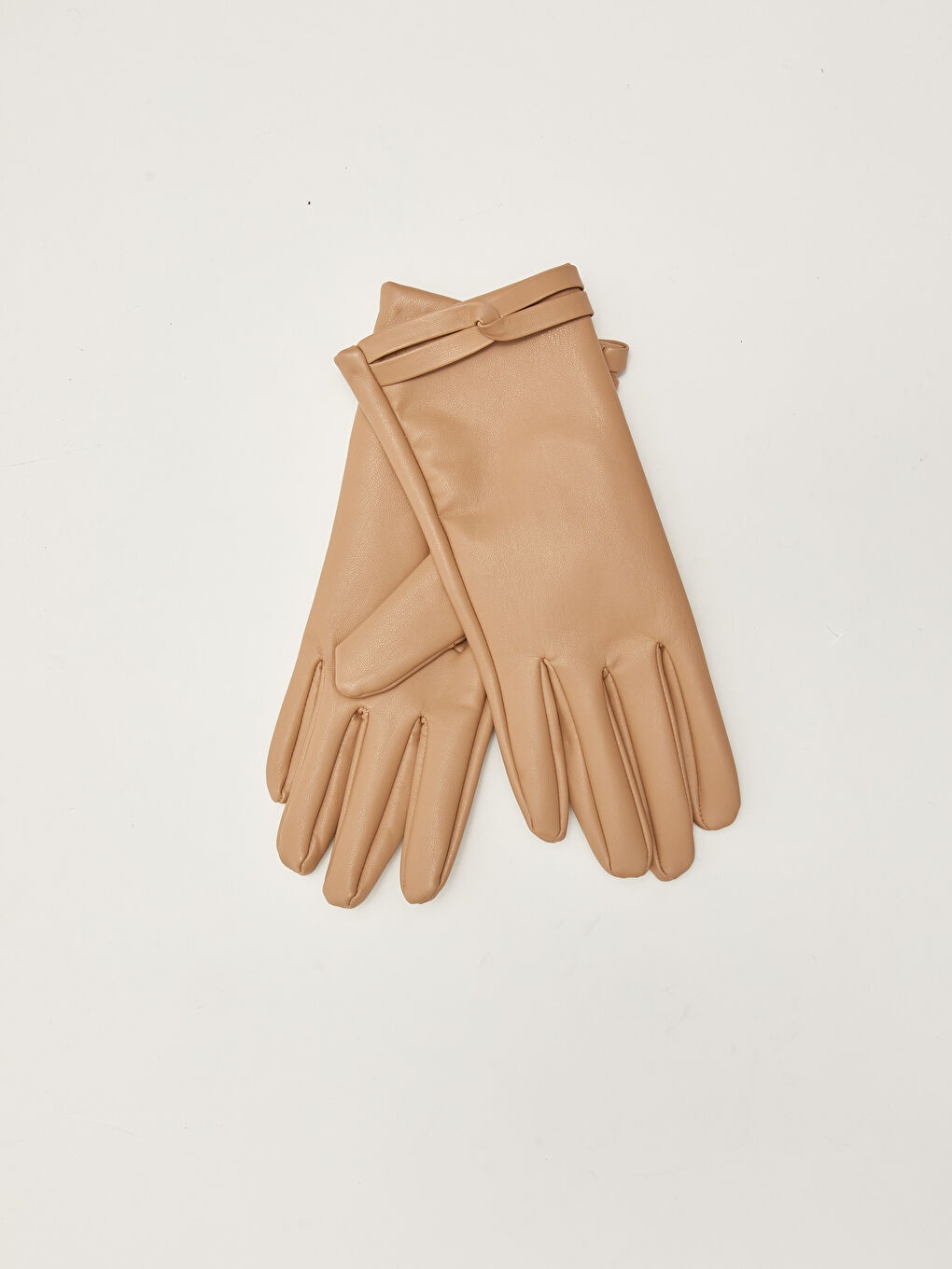 Faux Leather Women's Gloves-2