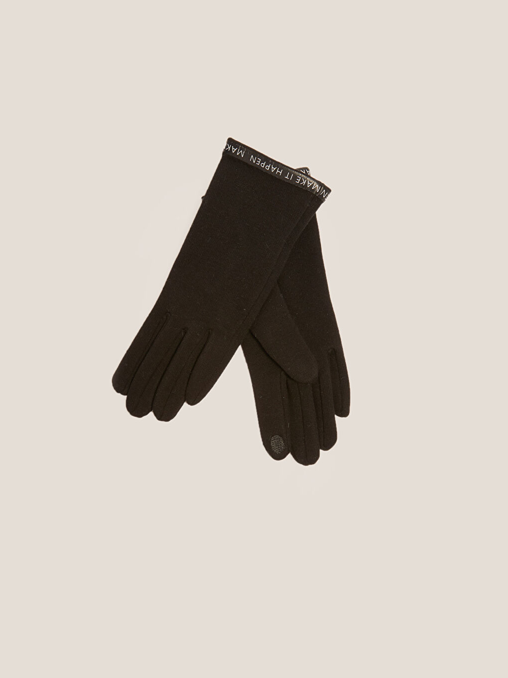 Перчатки для женщин с принтом и сенсорными кончиками пальцев-3