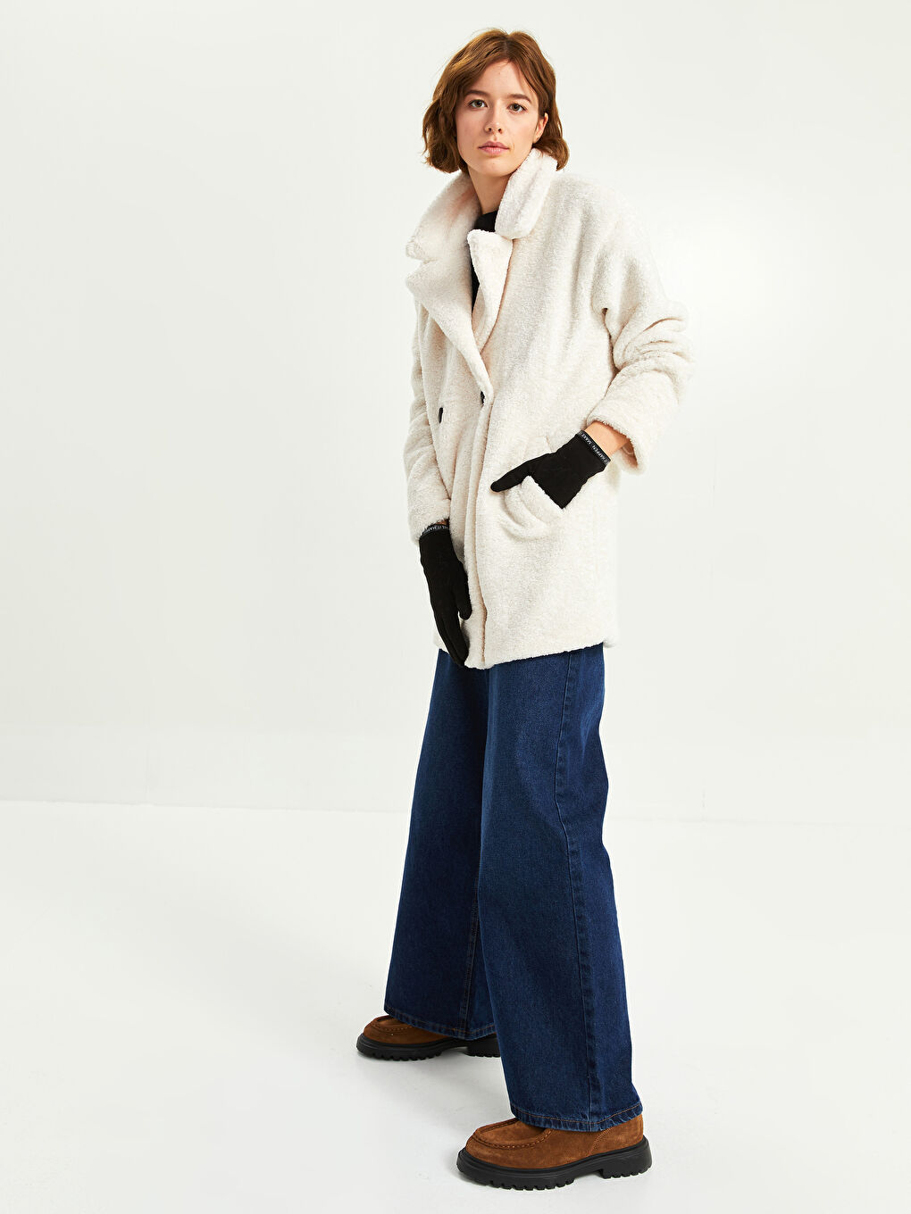 Перчатки для женщин с принтом и сенсорными кончиками пальцев-2