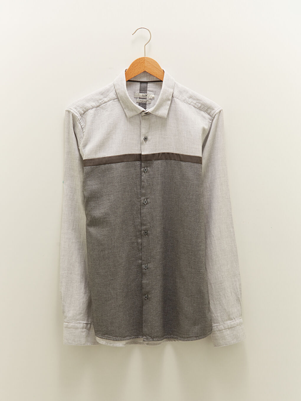 LCW Vision Slim Fit Uzun Kollu Desenli Erkek Gömlek -W13525Z8-CUZ