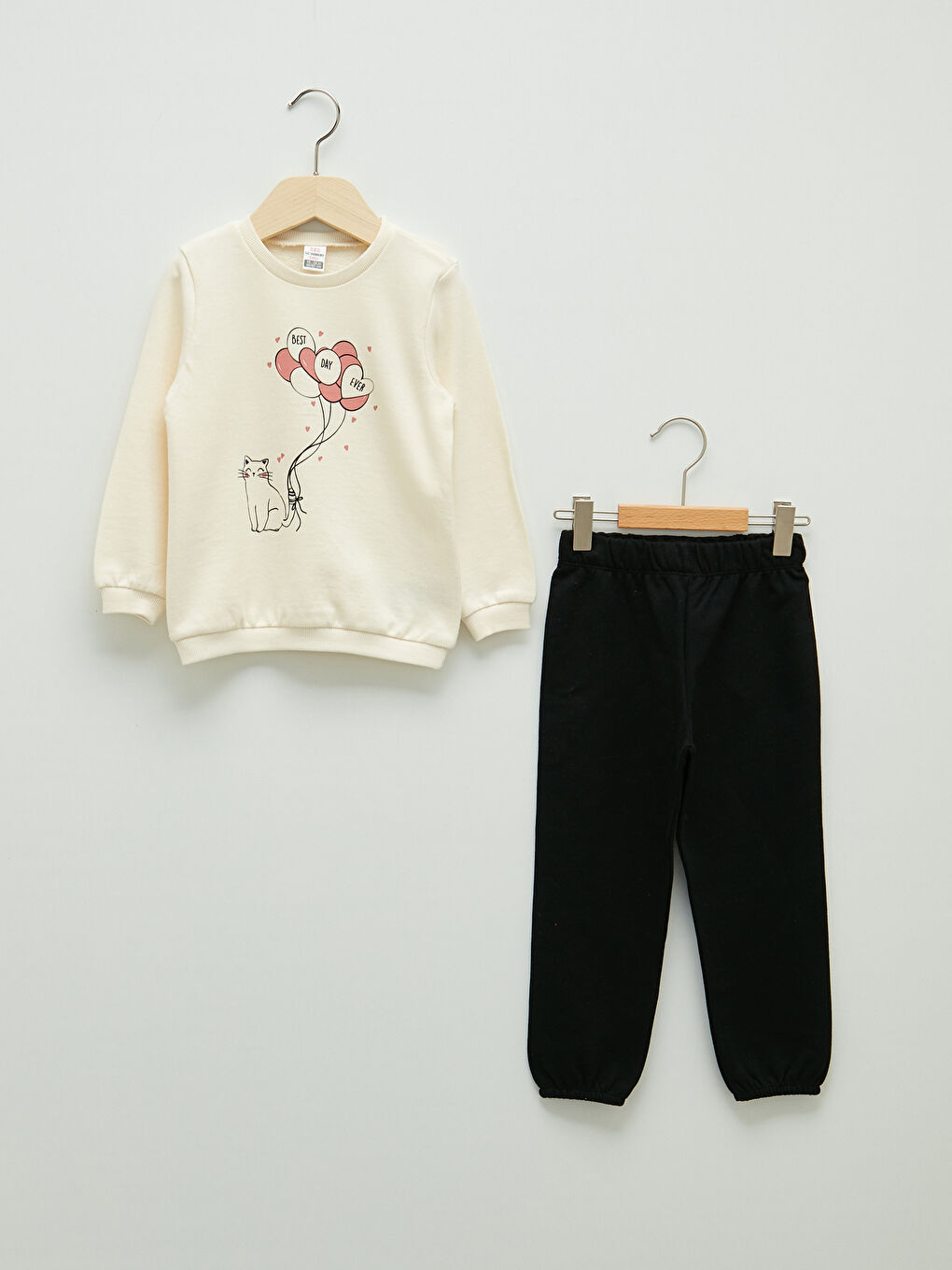 Sweatshirt et Pantalon Imprimés à Manches Longues Col Rond pour Bébé Fille - Lot de 2