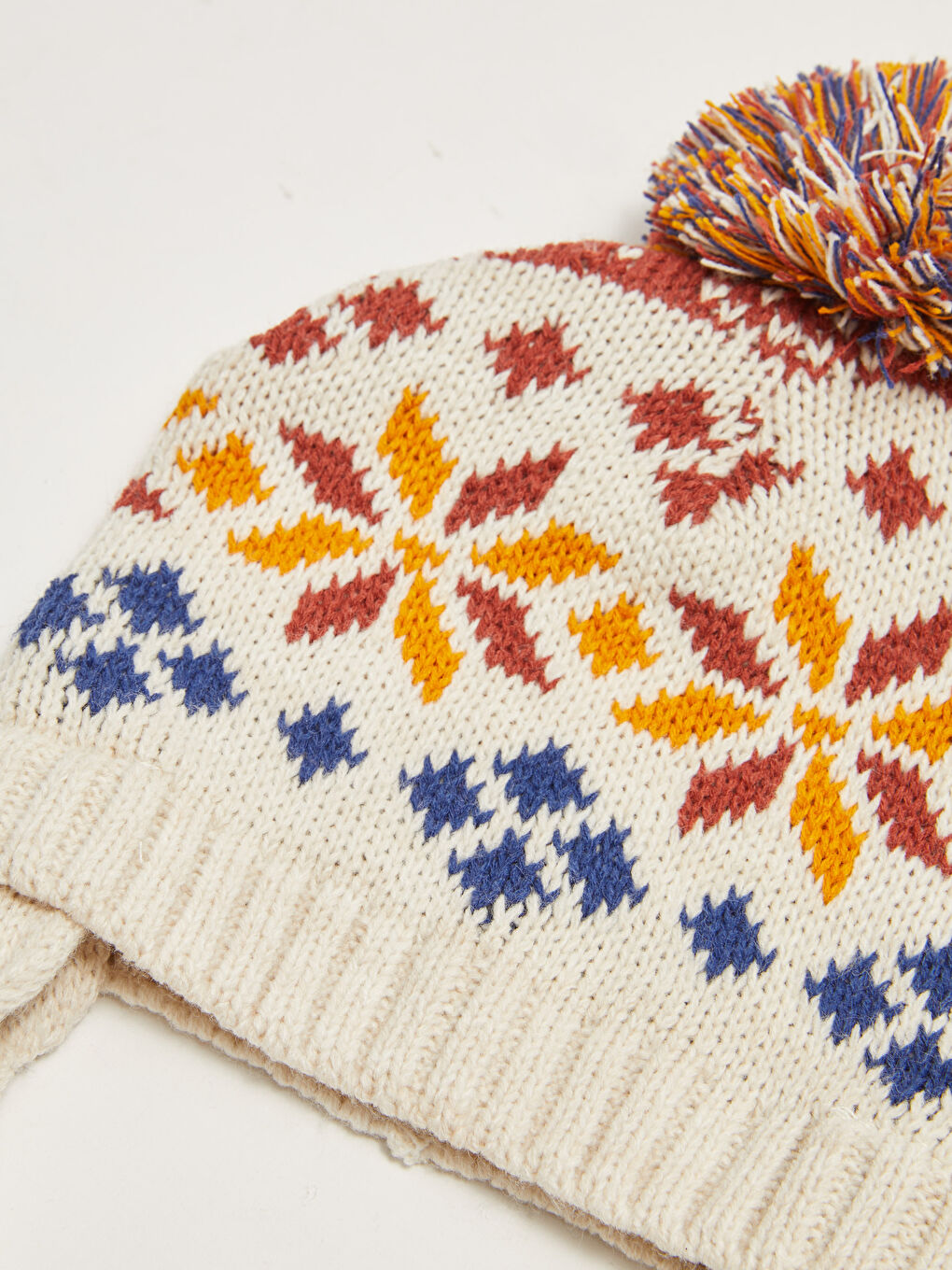 طقم كوفية و طاقية و جوانتي صوف ولادي رضع مطبوع-1