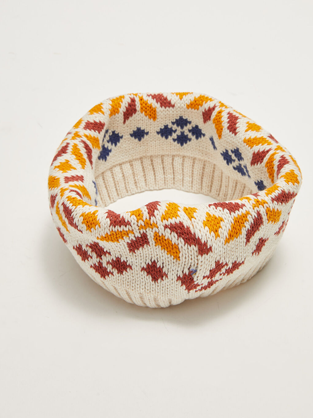 طقم كوفية و طاقية و جوانتي صوف ولادي رضع مطبوع-2