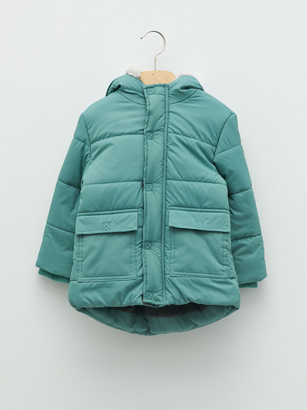 Hooded Basic Long Sleeve Baby Boy Coat