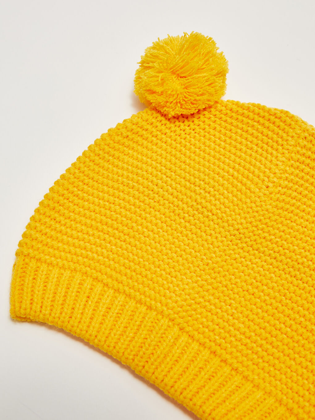 Pompom Detailed Baby Girl Knitwear Beanie-1
