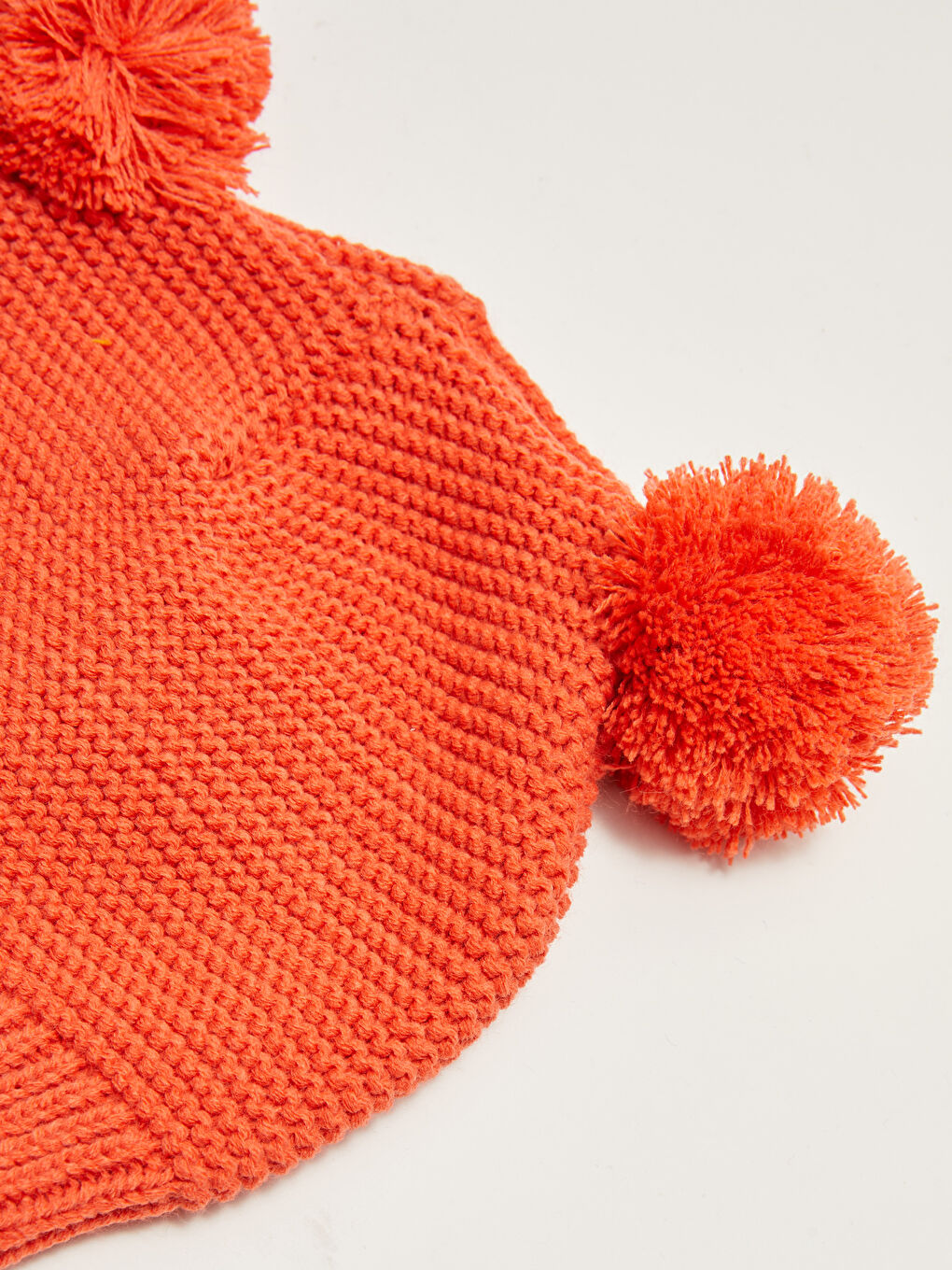 Bonnet en Tricot avec Pompon pour Bébé Fille-1