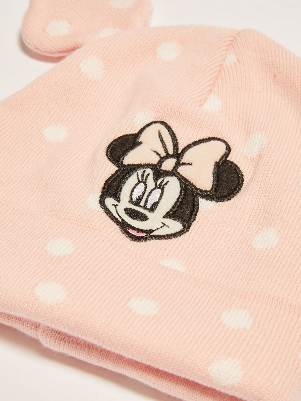 Берет для малышки девочки из хлопка с принтом Минни Маус-1