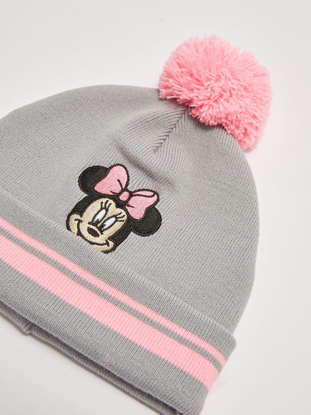 Minnie Mouse Embroidered Baby Girl Tricot Beret-1