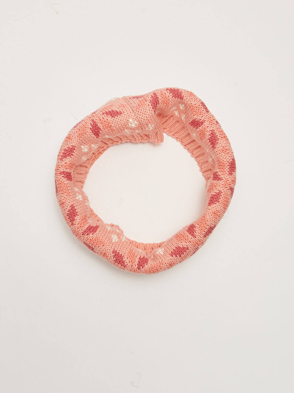 Patterned Baby Girl Knitwear Scarf, Beanie and Gloves 3-Piece Set-2