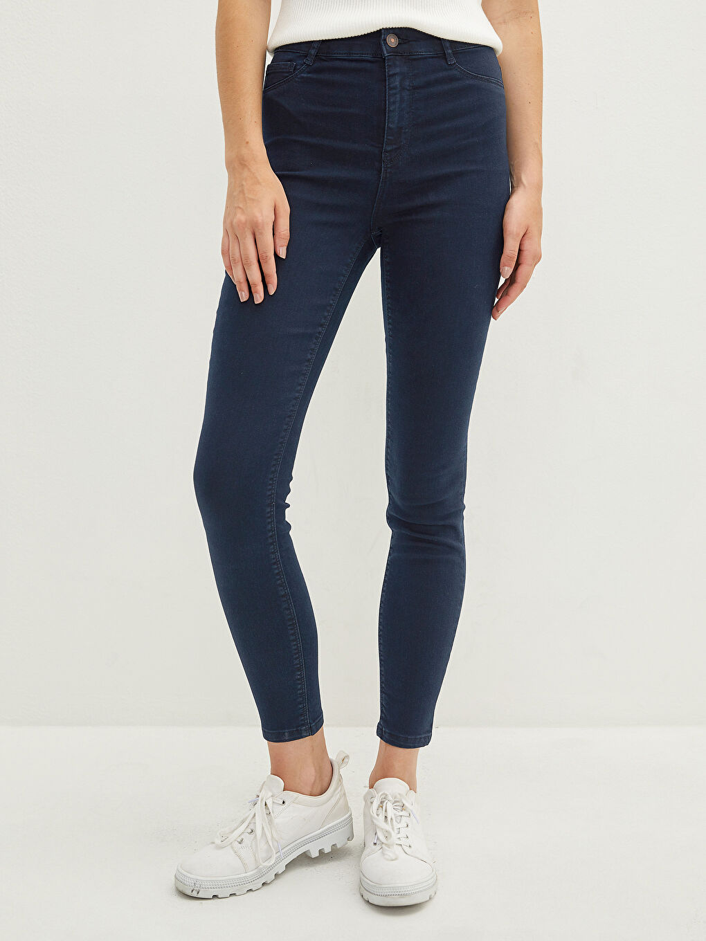 LCW Jeans İndigo Yüksek Bel Jüpiter Süper Skinny Fit Kadın Jean Pantolon - 3