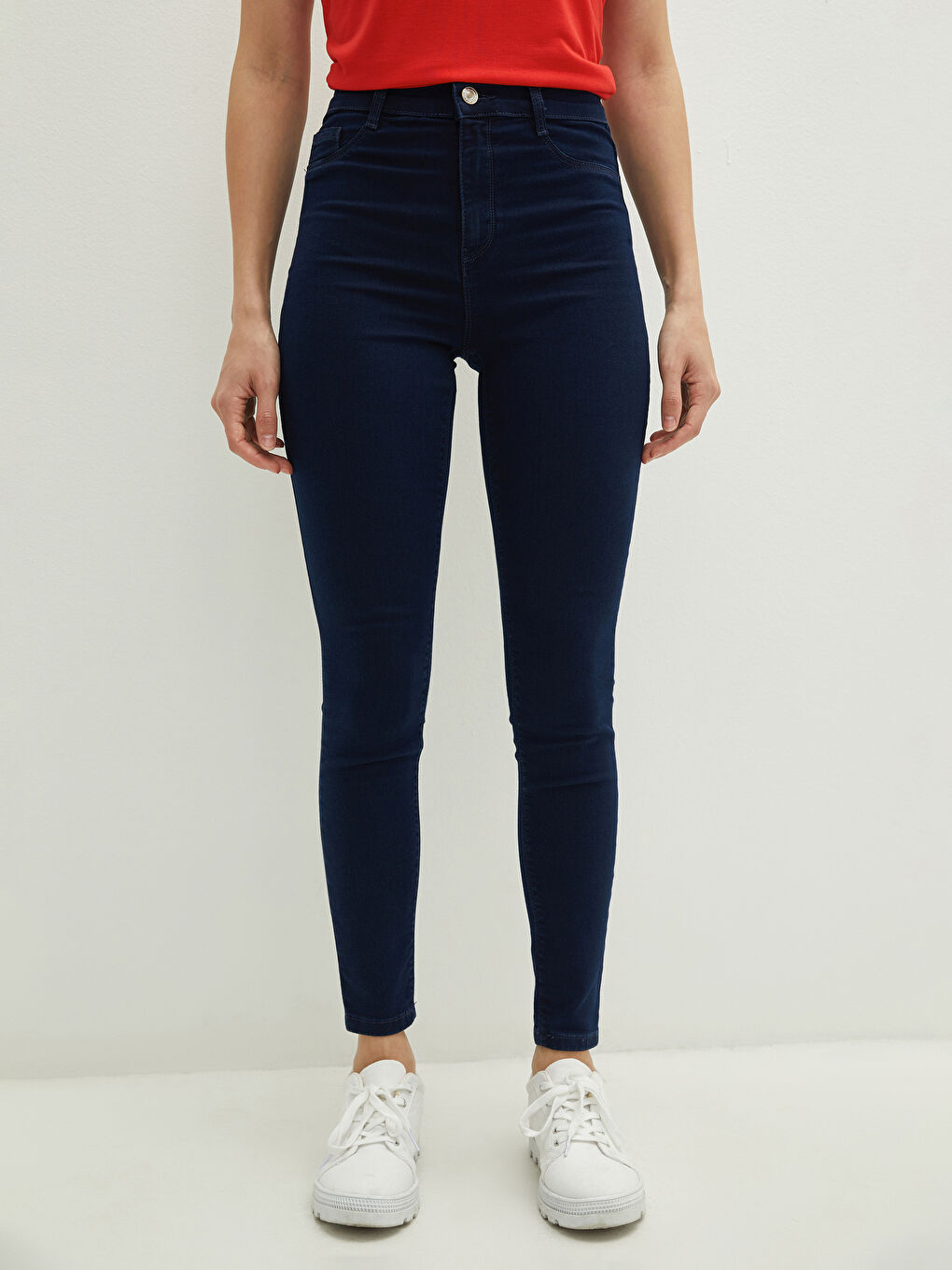 LCW Jeans İndigo Yüksek Bel Jüpiter Süper Skinny Fit Kadın Jean Pantolon - 3