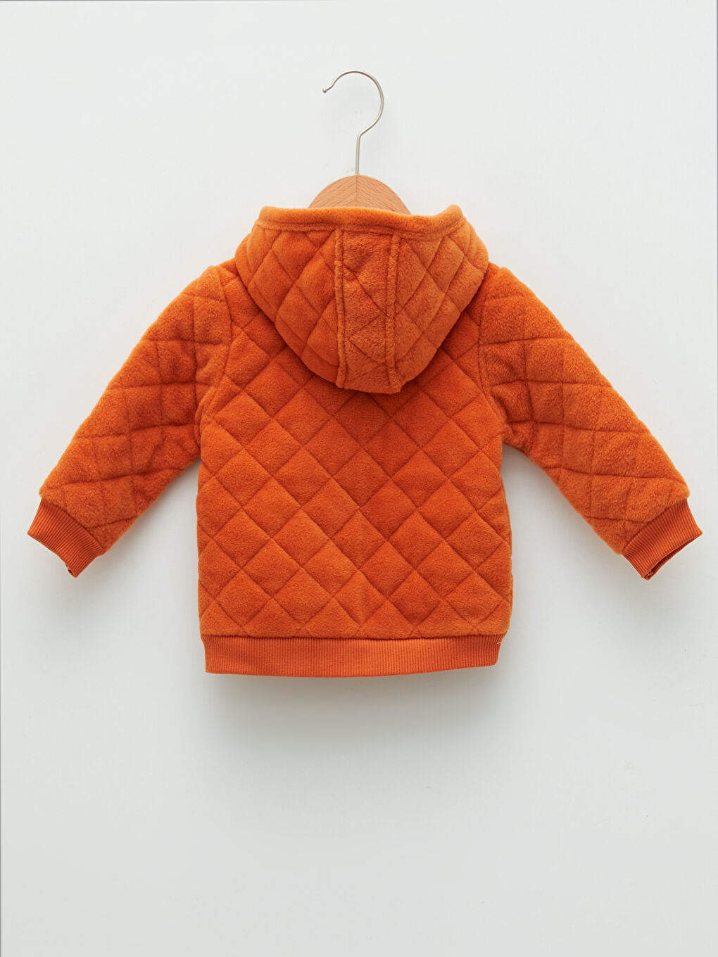 كنزة رياضية بسحاب بغطاء للرأس وكم طويل للأولاد الرضع-1