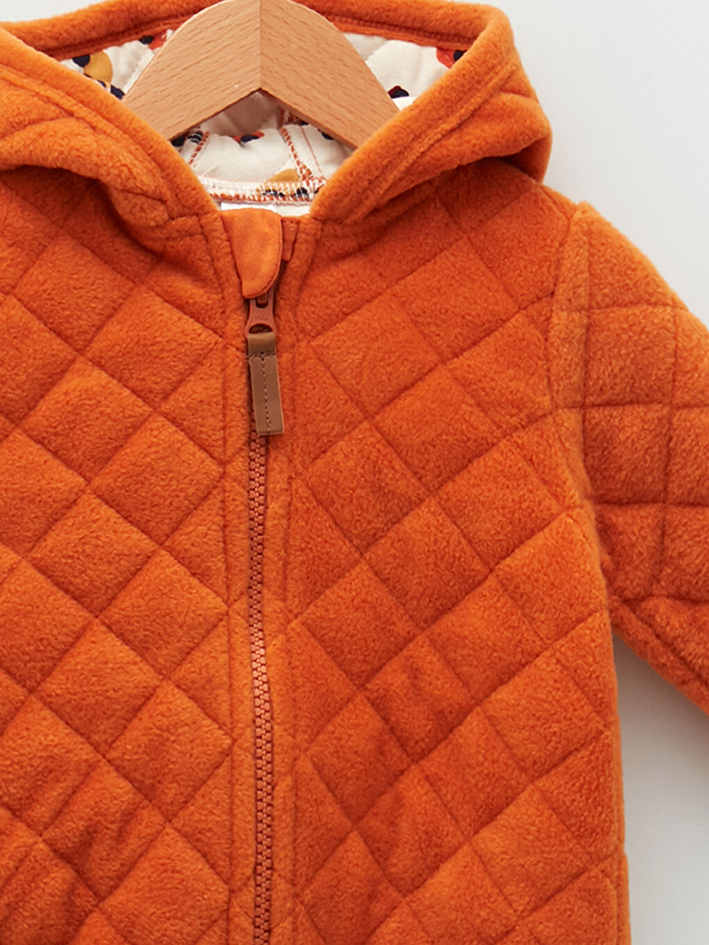 كنزة رياضية بسحاب بغطاء للرأس وكم طويل للأولاد الرضع-2