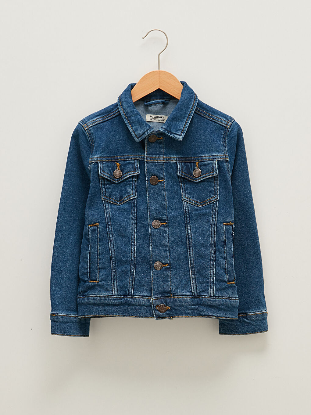 Collared Neck Boys' Denim Jacket