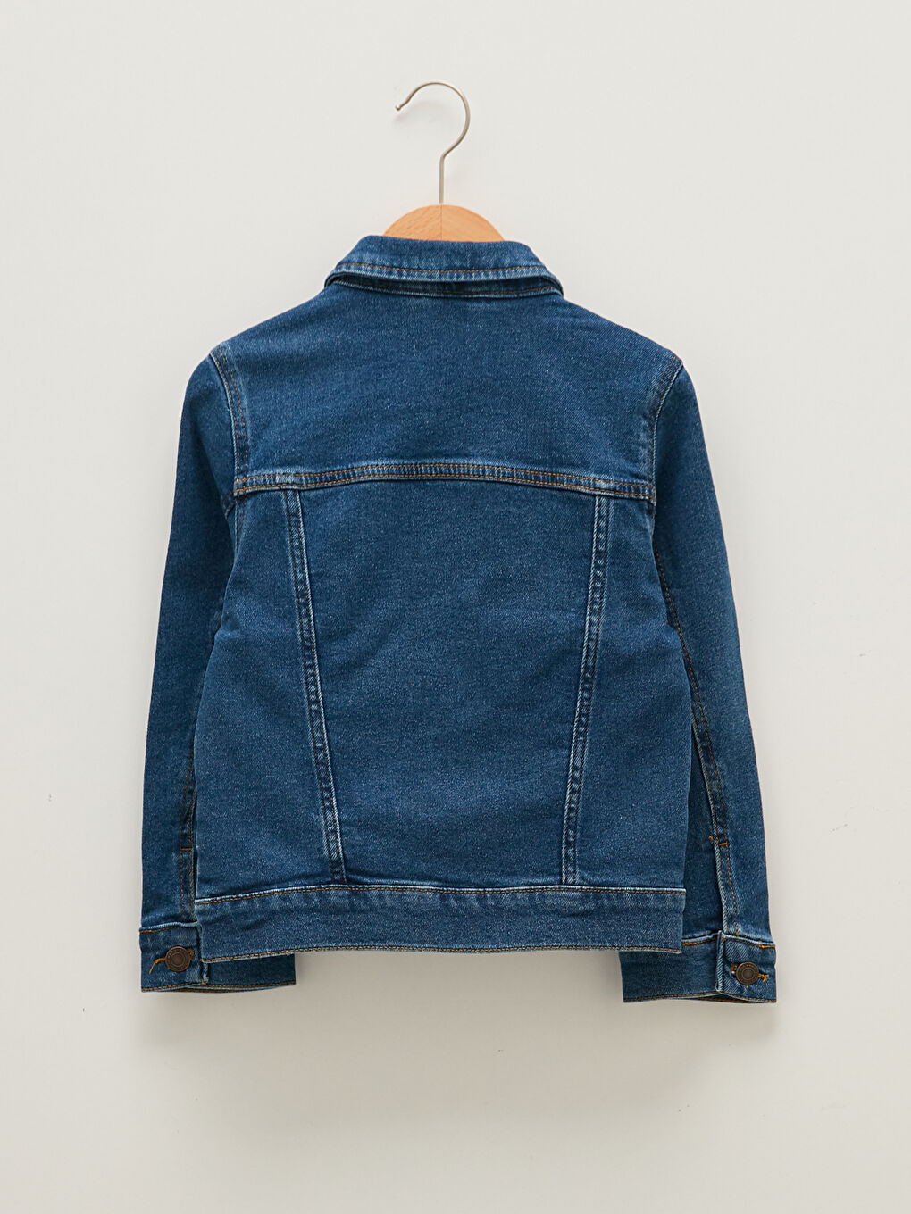 Collared Neck Boys' Denim Jacket-1