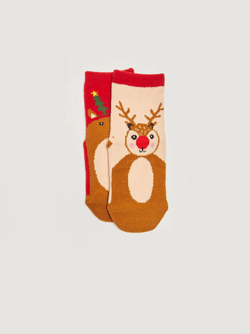 Patterned Girls' Home Socks 2 Pack