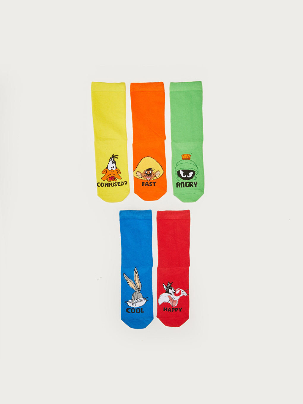 Looney Tunes Patterned Boy Socket Socks 5-Pack-1