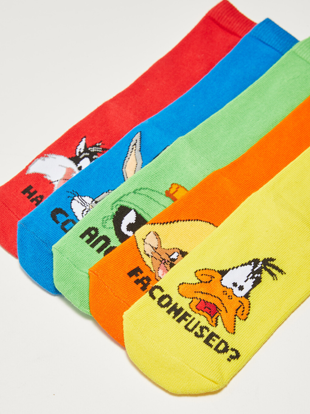 Looney Tunes Patterned Boy Socket Socks 5-Pack-2