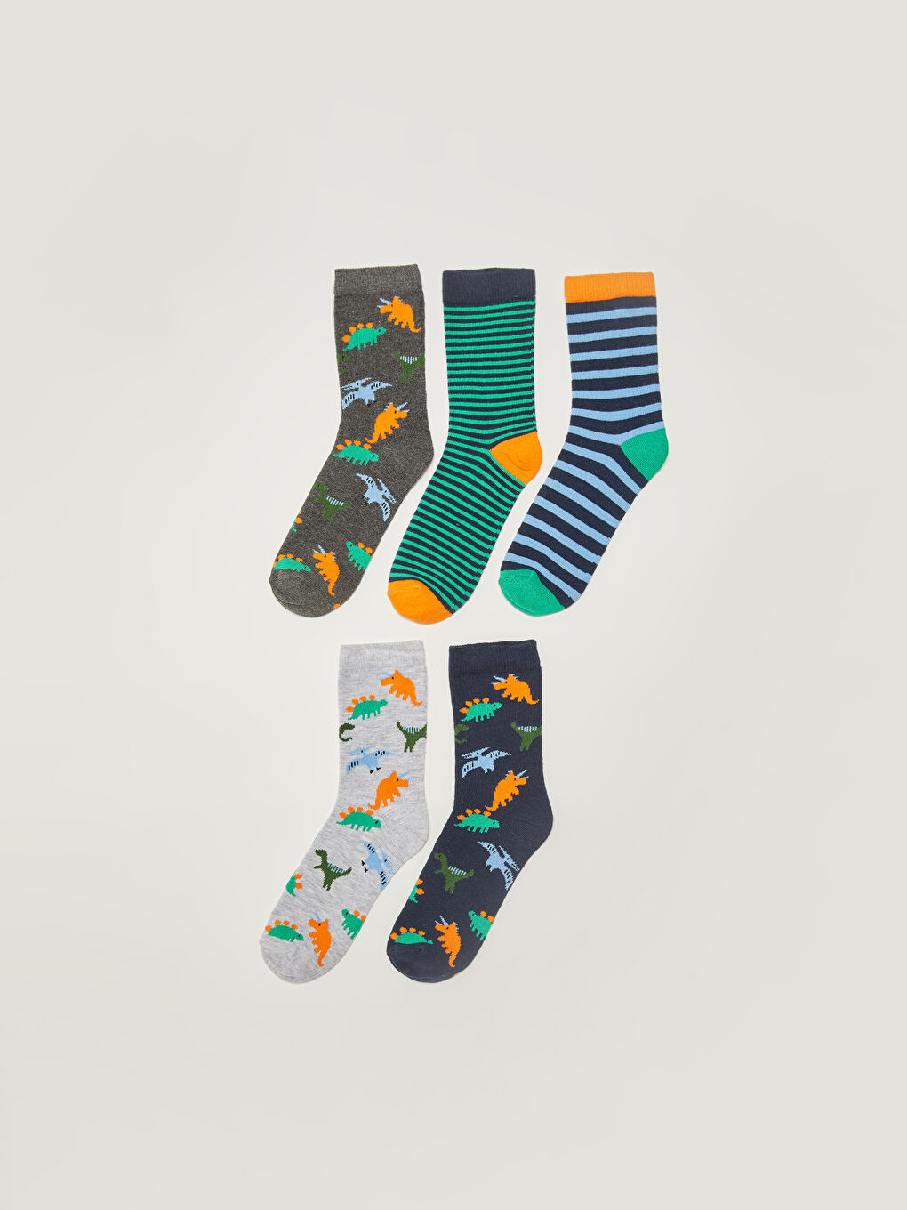 Patterned Boys' Ankle Socks 5 Pack-1