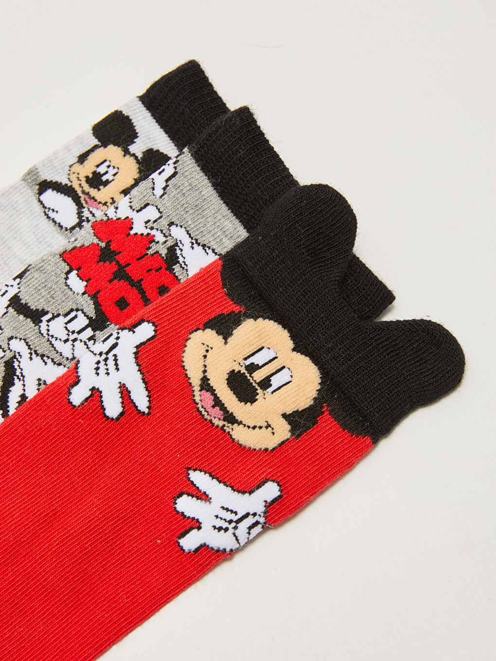 Носки для мальчиков с принтом Микки Маус, комплект из 3-х штук-2