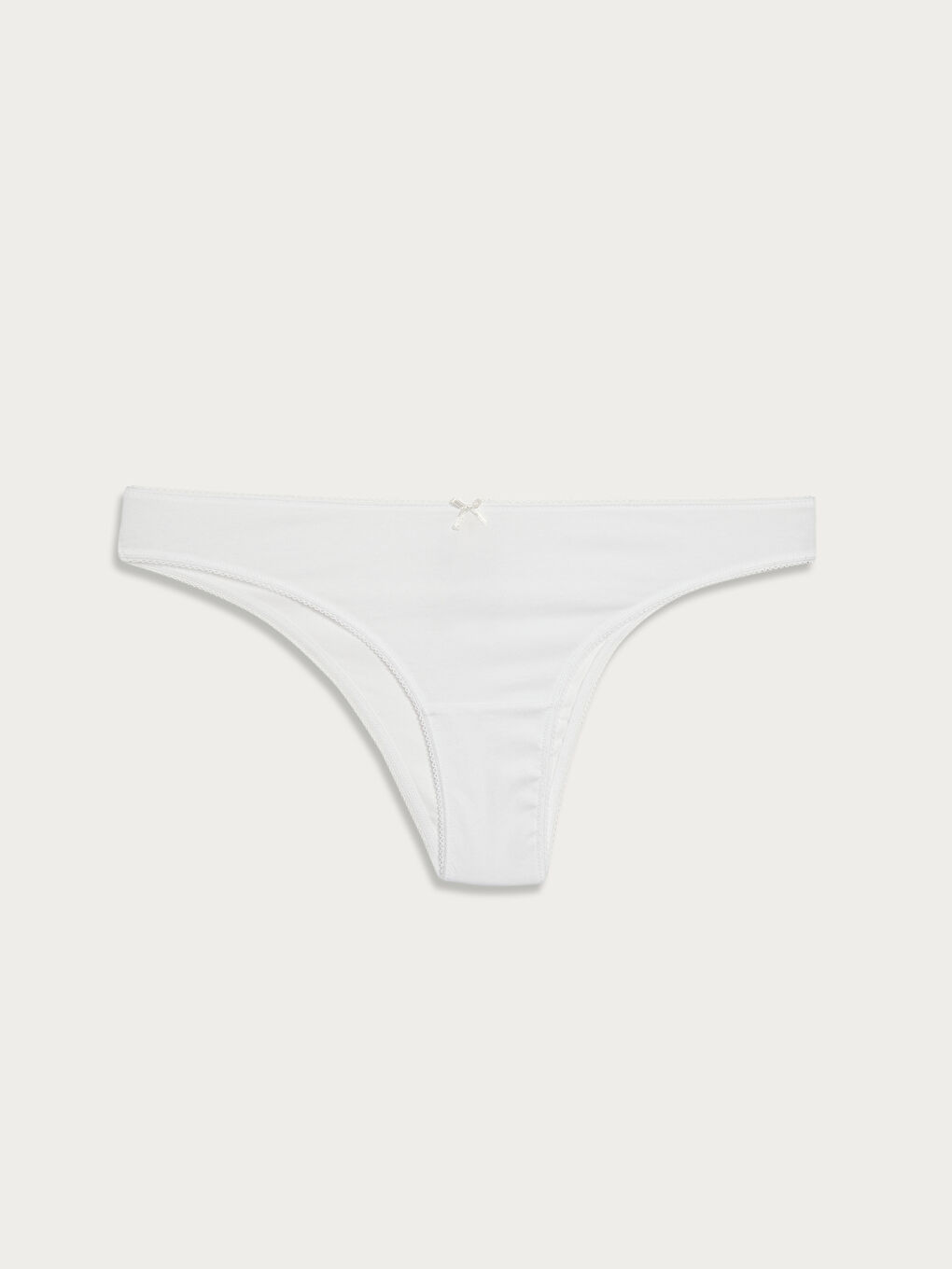 Beyaz Fiyonk Detaylı Kadın Brazilian Külot 3'lü-1