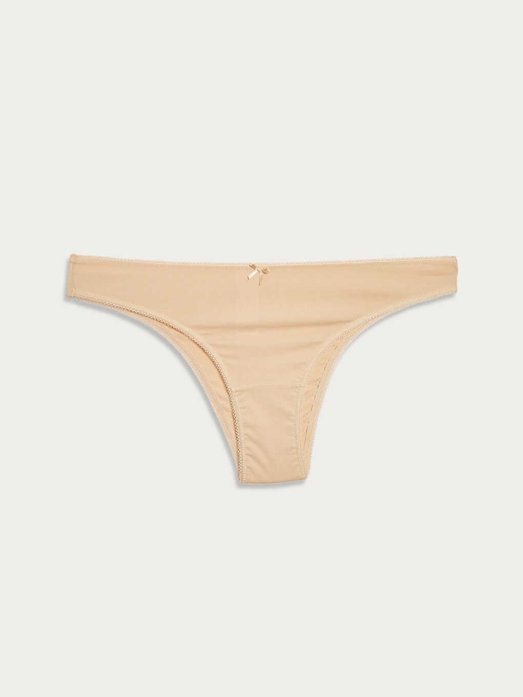 Beyaz Fiyonk Detaylı Kadın Brazilian Külot 3'lü-3