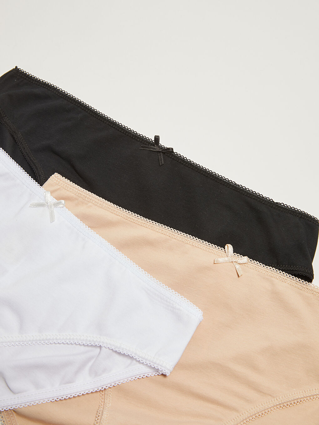 Bow Detailed Cotton Classic Panties 3-Pack-7