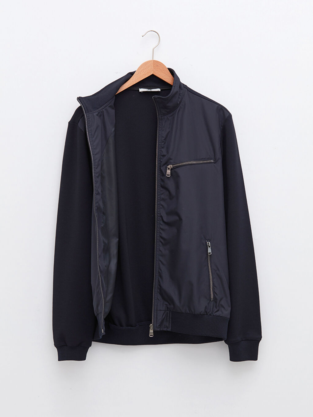 Lacivert Slim Fit Dik Yaka İnce Erkek Hırka-7