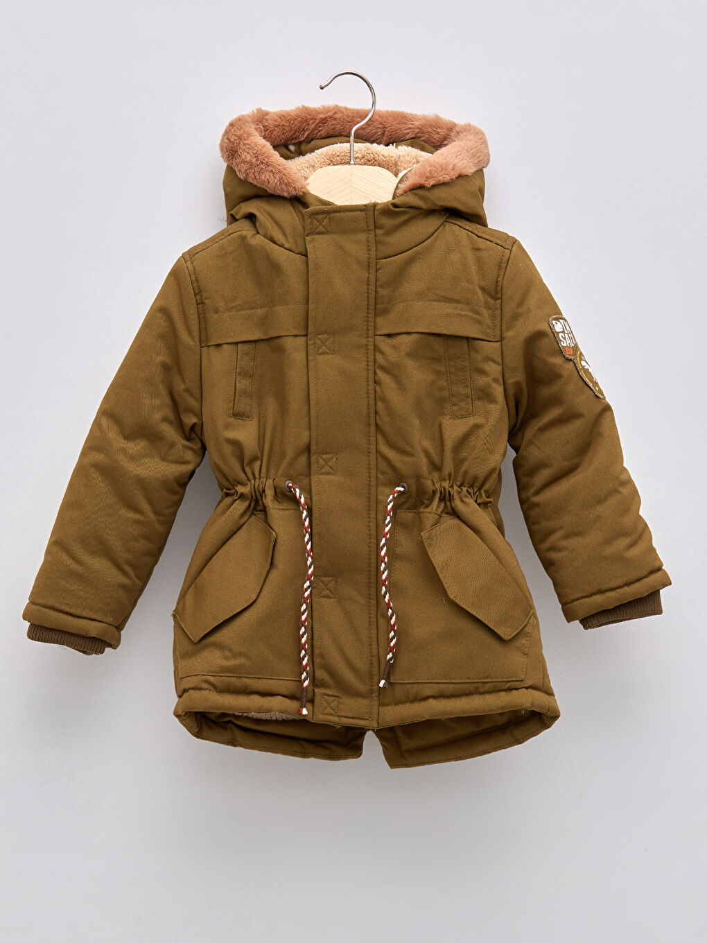 Hooded Basic Long Sleeve Baby Boy Coat-1