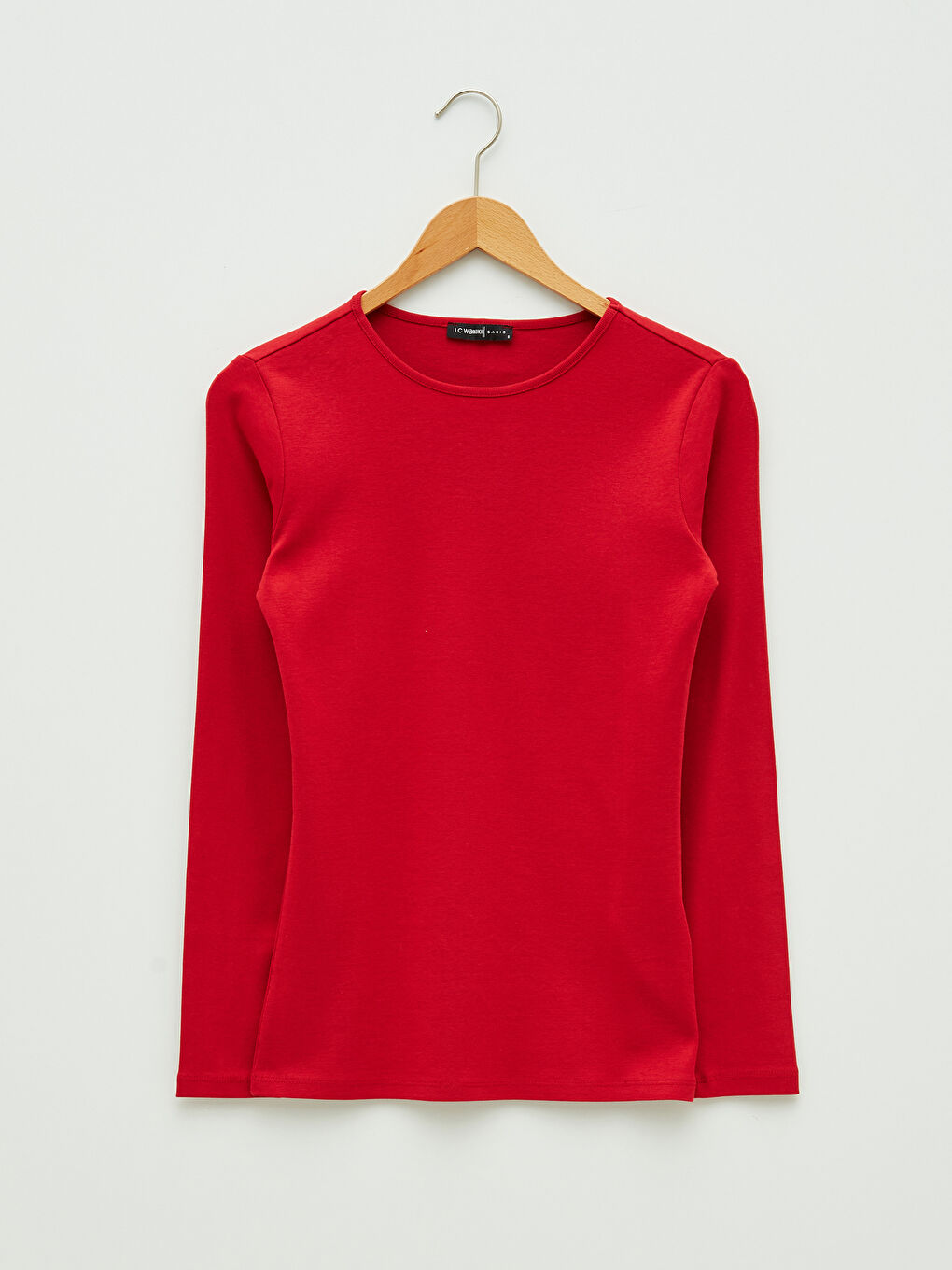 T-shirt Γυναικείο Βαμβακερό Μακρυμάνικο με Στρογγυλή Λαιμόκοψη και Κανονική Εφαρμογή-5