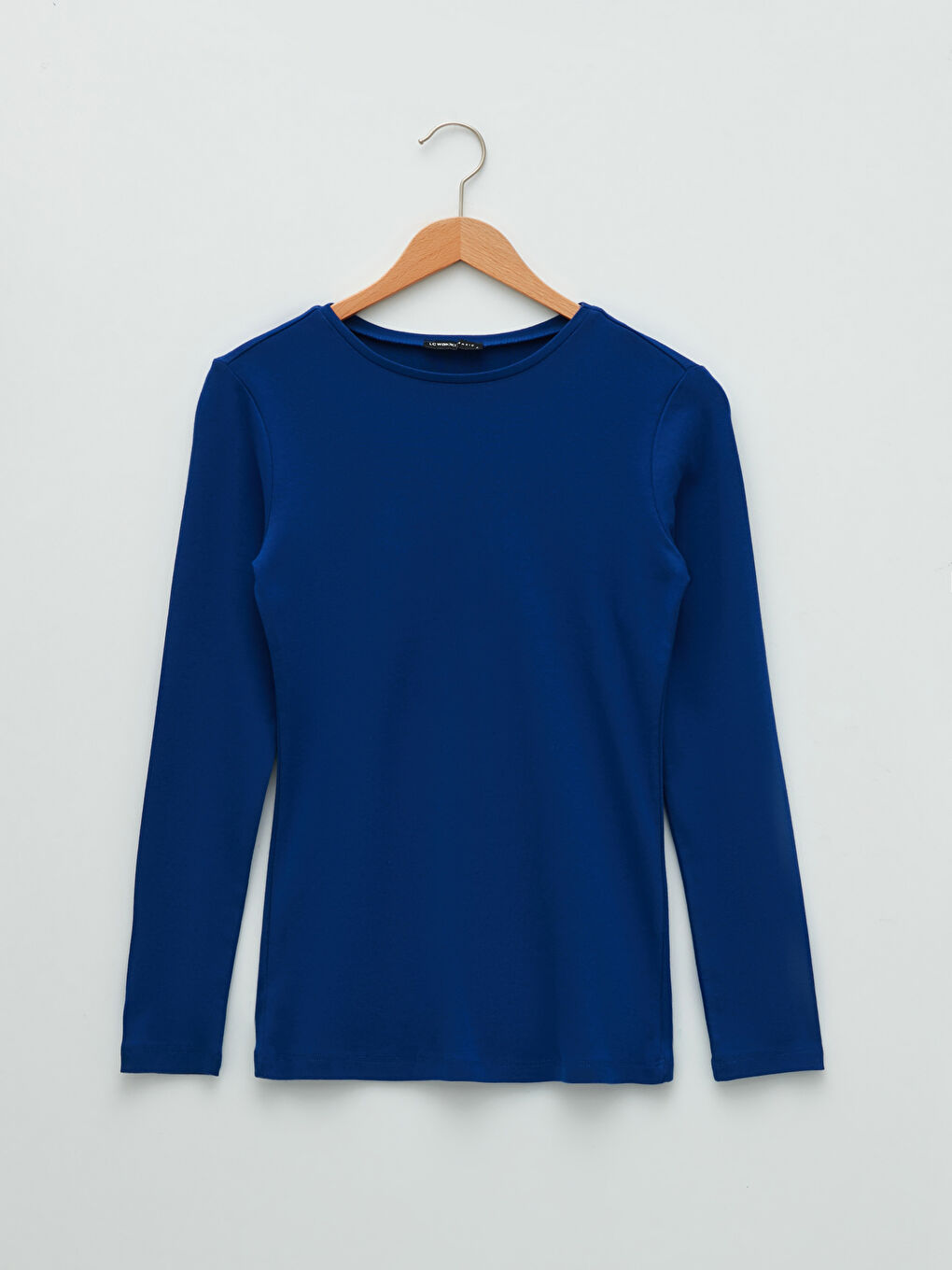 Majica sa okruglim izrezom, standardnog kroja, dugih rukava, pamučna, za žene-5