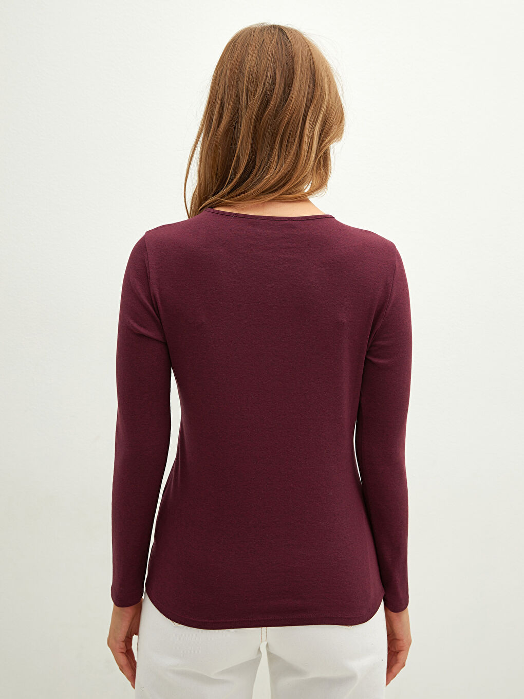 LCWAIKIKI Basic Crew Neck Plain Long Sleeve Women's T-Shirt -W13897Z8-LCP