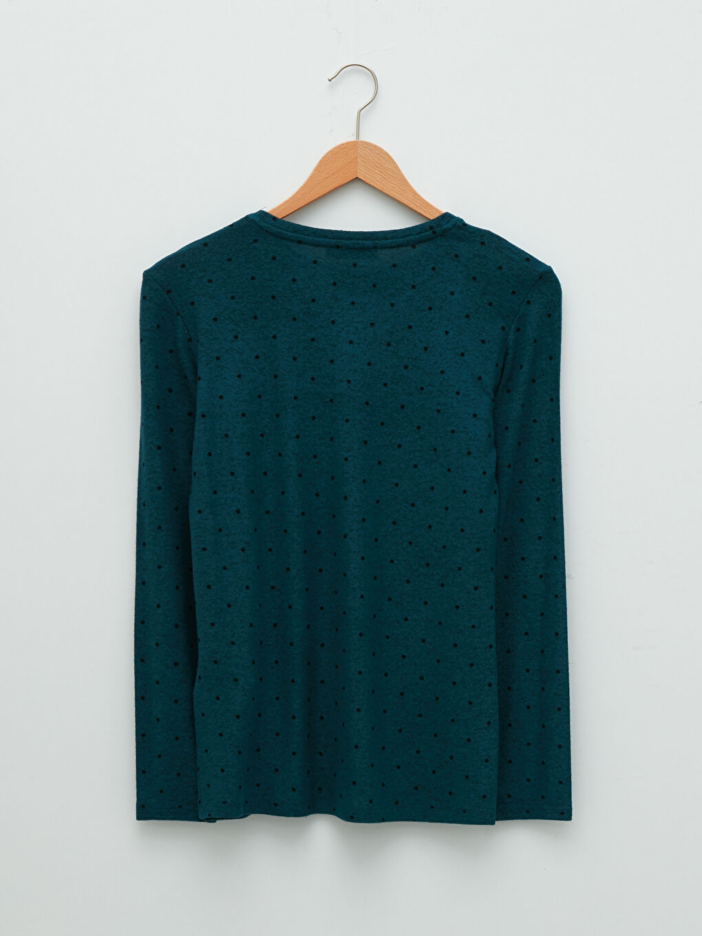 LCWAIKIKI Basic Crew Neck Polka Dot Long Sleeve Women's T-shirt -W13899Z8-LRR